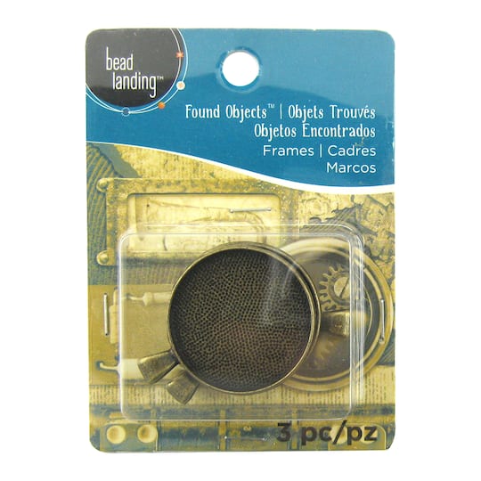 12 Packs: 3 ct. (36 total) Found Objects™ Round Frame Charms by Bead Landing™